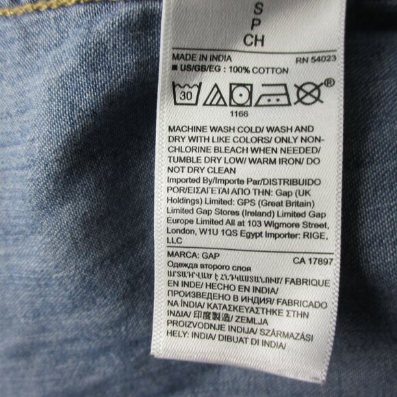 Gap Denim Western Shirt Pearl Snap Button Cowgirl Farmhouse Women's Size S - Picture 8 of 8